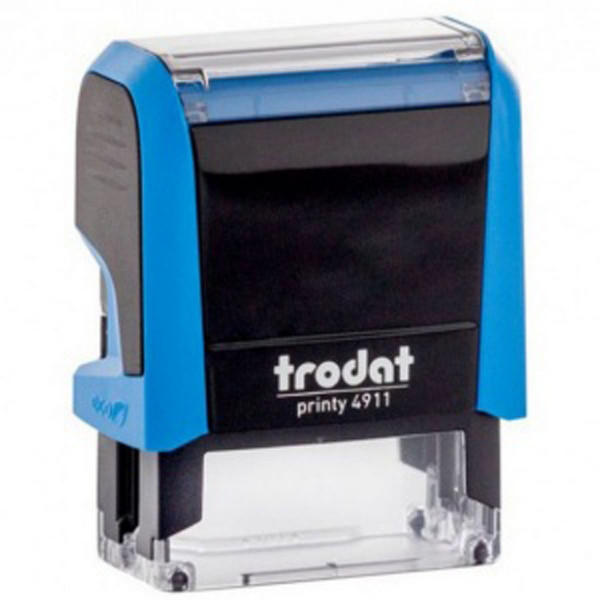 Оснастка для штампа 38*14мм цвет оттиска синий TRODAT 4911 подушка в комплекте корпус синий