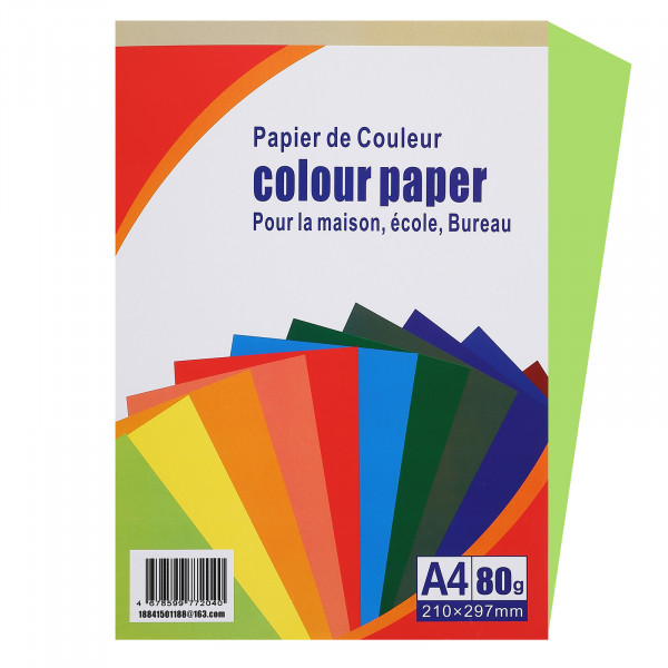 Бумага Colour Paper A4 100л/пач 80 гр Neon Green (1/25) арт. FP-03
