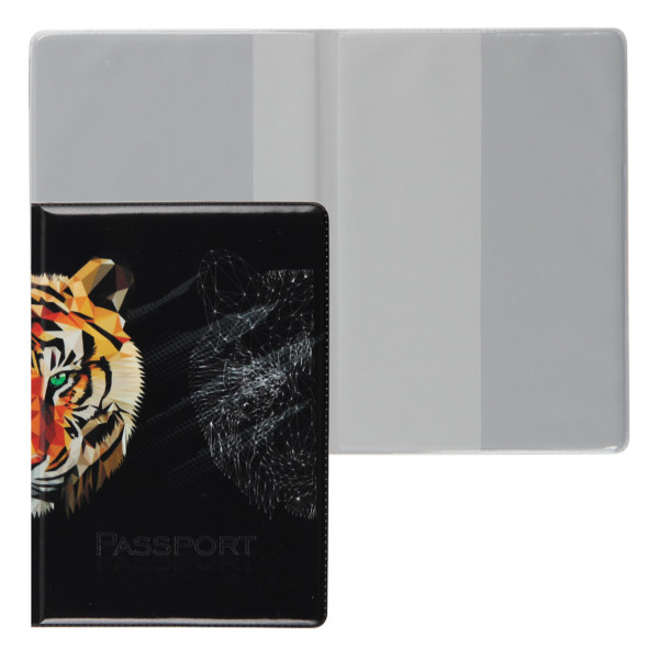 Обложка для паспорта ПВХ KLERK Tiger печать без уголков 214070