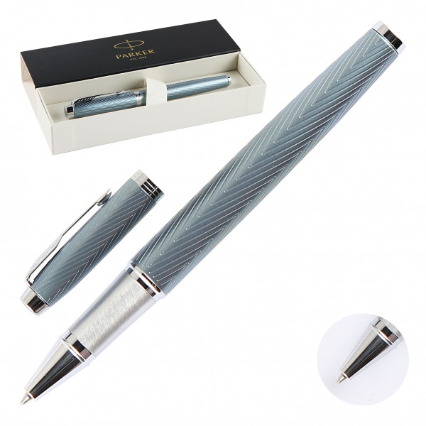 Ручка-роллер PARKER IM Premium Blue Grey CT 2143648 черная