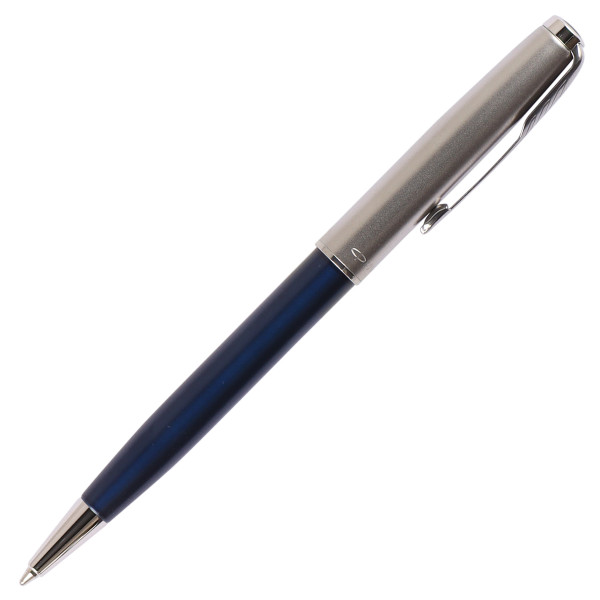 Ручка шариковая PARKER Sonnet Sand Blasted Metal & Blue Lacquer 2146640 черная