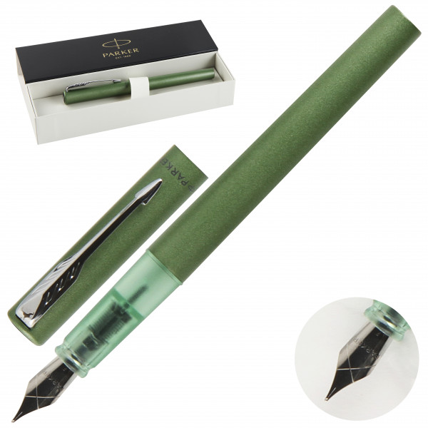 Ручка перьевая PARKER Vector XL GREEN FP F GB 2159762 синяя
