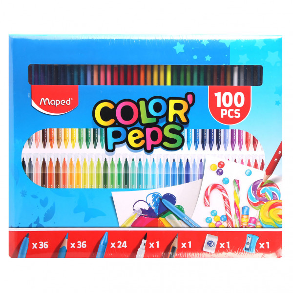 Набор для рисования 100 предмета Maped Colorpeps Kit 907003