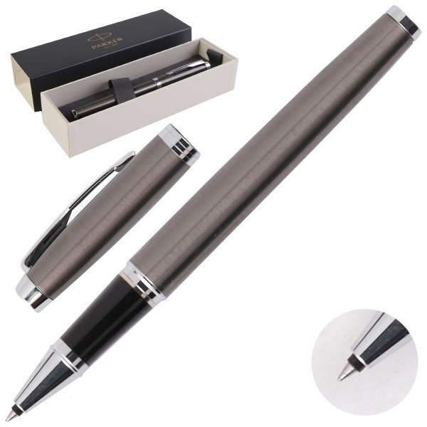 Ручка-роллер PARKER IM Core корпус латунь/лак хром T321 экспрессо 1931664 черная