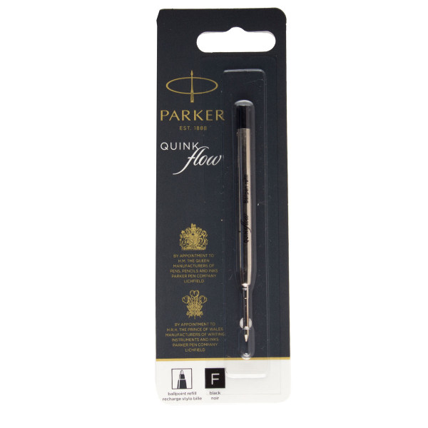 Стержень шариковый 98мм Parker QUINKFlow Ball Point F 1950367 черный