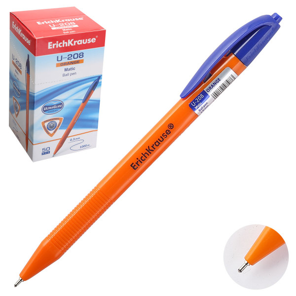 Ручка шариковая автомат U-208 Orange Matic 1.0 Ultra Glide цв.чернил синий