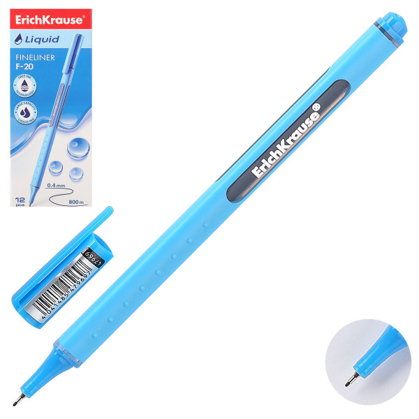 Ручка капиллярная Liquid F-20 синяя