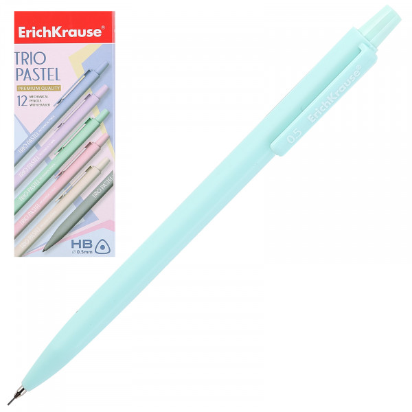 Карандаш механический 0,5 ERICH KRAUSE 56013 Trio Pastel трехгранный