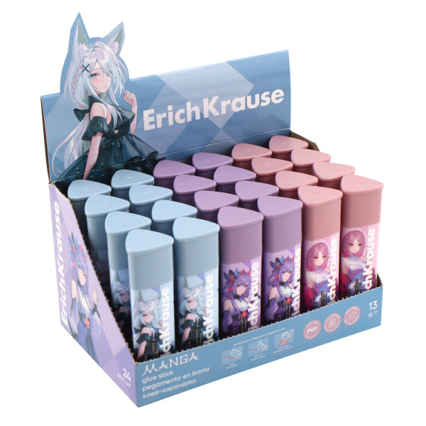Клей-карандаш 13гр. "Erich Krause" Prism Manga