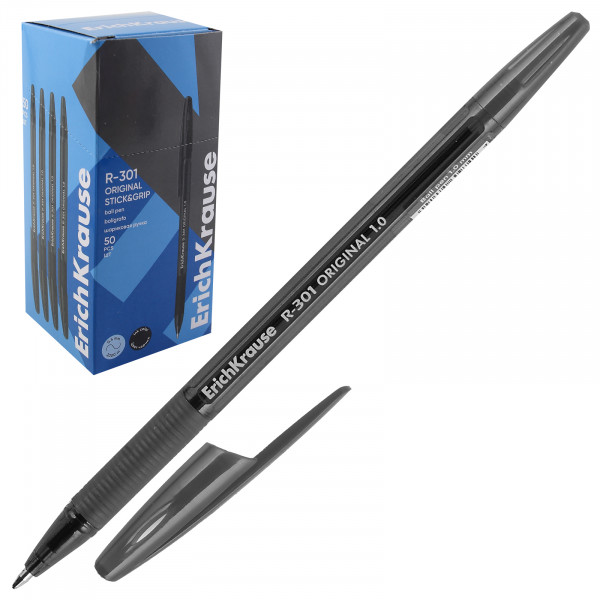 Ручка шариковая R-301 Stick&Grip 1.0 черный