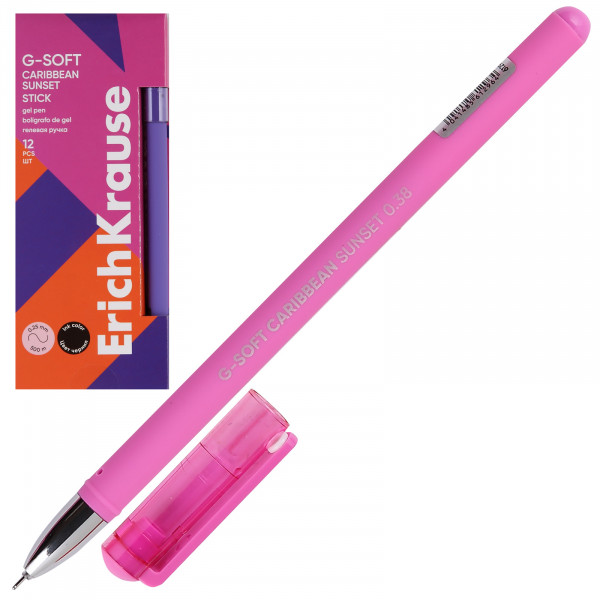 Ручка гелевая "G-Soft Stick" Caribbean Sunset  черная