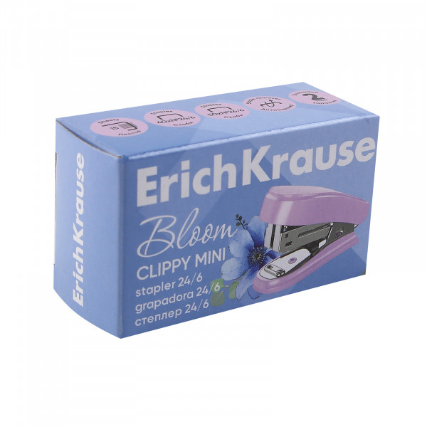 Мини-степлер Erich Krause №24/6 Clippy Mini Pastel