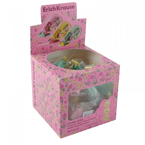 Корректирующая лента 5мм*6м ERICH KRAUSE 63169 Floral Soul
