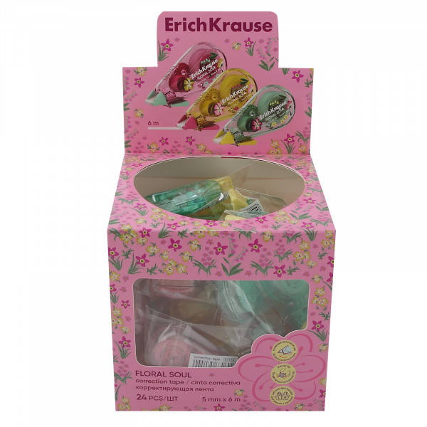 Корректирующая лента 5мм*6м ERICH KRAUSE 63169 Floral Soul