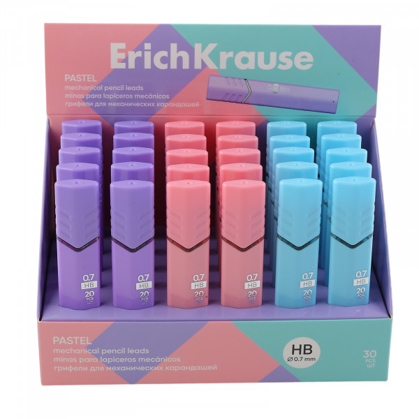 Грифели Erich Krause Pastel 0,7мм. НВ