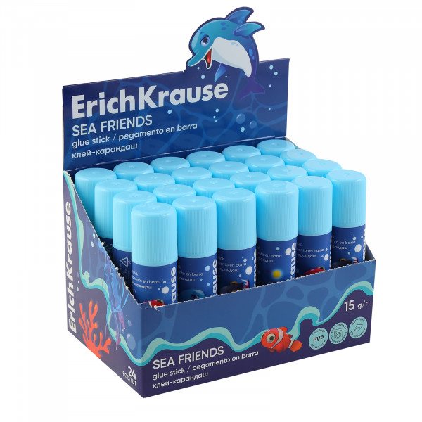 Клей-карандаш 15гр. "Erich Krause" EasyStick Sea Friends