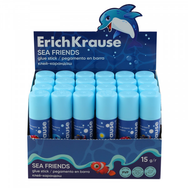 Клей-карандаш 15гр. "Erich Krause" EasyStick Sea Friends