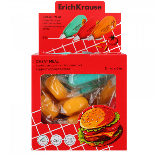 Корректирующая лента 5мм*6м ERICH KRAUSE 65597 EasyMask Flip Cheat Meal
