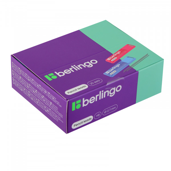 Грифели д/мех. карандашей Berlingo, 12шт., 0,7мм, HB