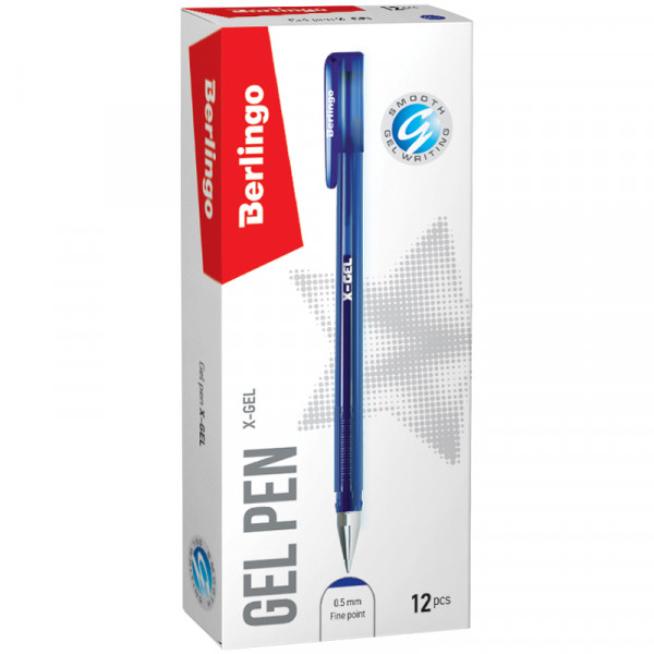 Ручка гелевая Berlingo X-Gel 0.5мм синяя
