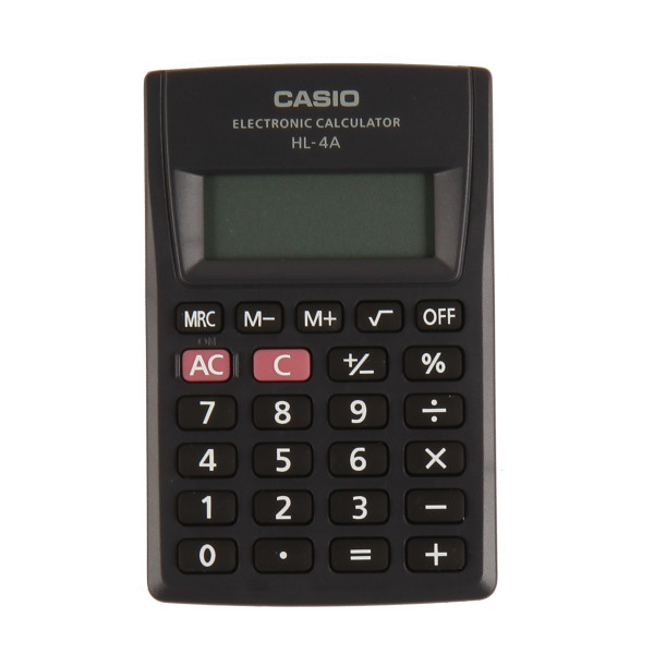 Калькулятор карманный 8 разрядов Casio HL-4A-W-EP питание от батарейки 87*56*9мм