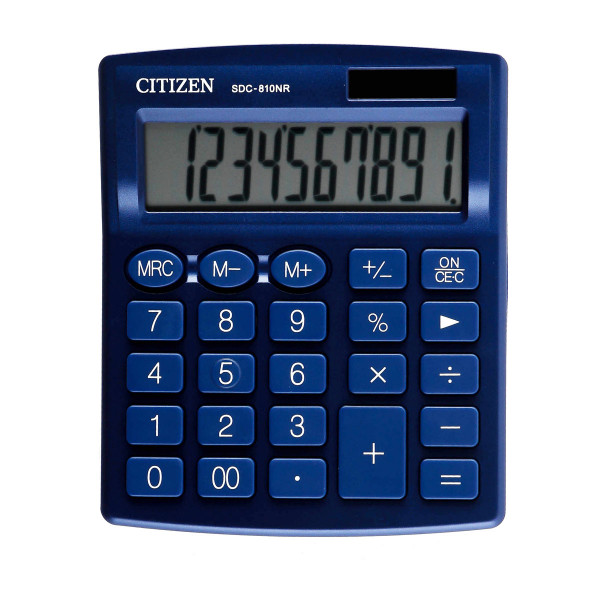 Калькулятор CITIZEN 10 разряд.102х124х25мм темно-синий