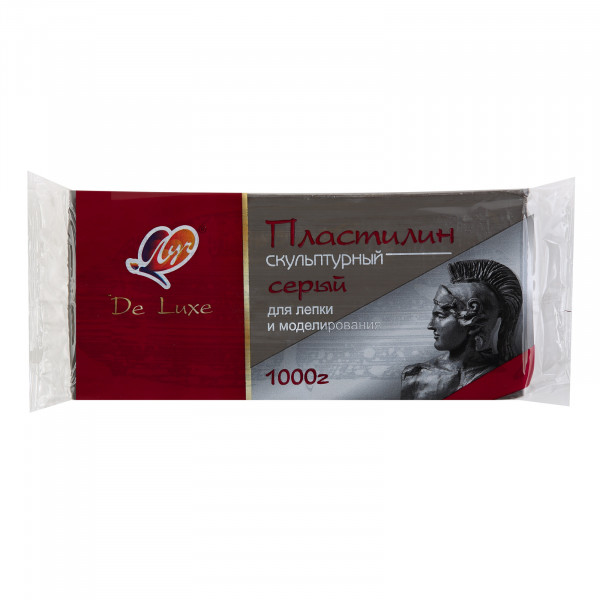Пластилин скульптурный 1000г, серый