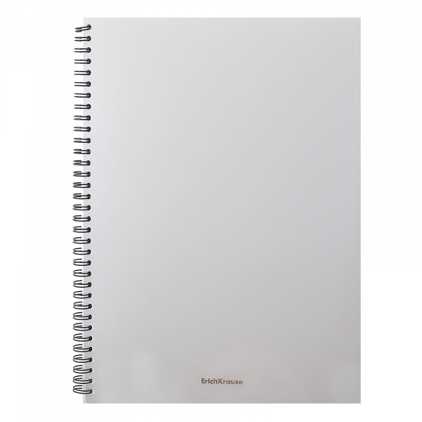 Тетрадь 80л. кл. А4 с пласт. обл. на спирали Candy, сереб. перлам.