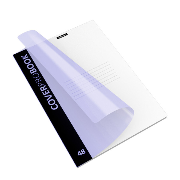 Тетрадь А4 48л пласт обл ERICH KRAUSE 55232 CoverProBook Pastel matt сиреневая