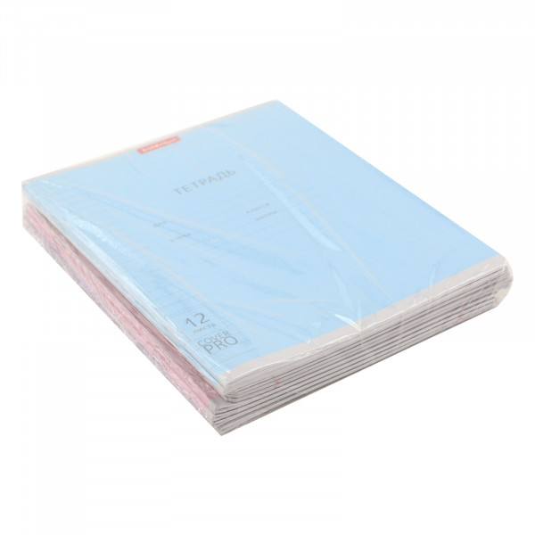 Тетрадь 12л лин. с пласт обл. Классика, ассорти