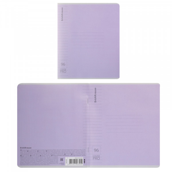 Тетрадь 96 л. лин. с пласт. обл. Классика CoverPro fizzy ассорти