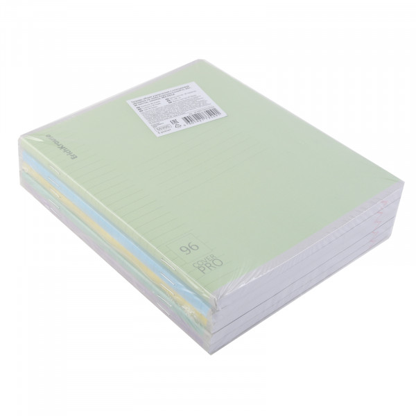 Тетрадь 96 л. лин. с пласт. обл. Классика CoverPro fizzy ассорти