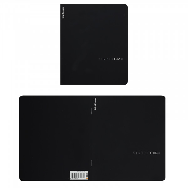 Тетрадь 48л. кл. Simple Color черный