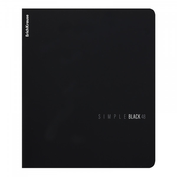 Тетрадь 48л. кл. Simple Color черный