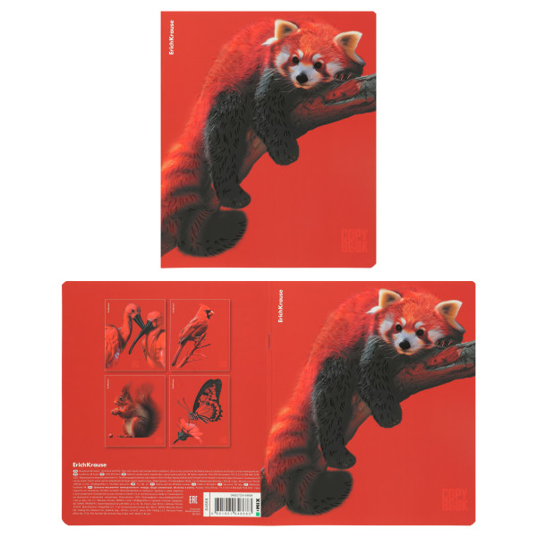 Тетрадь 48л. кл. Scarlet, ламин. soft-touch+выборочный Уф-лак Mix-pack