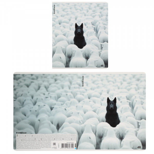 Тетрадь 48л. кл. Black Focus, мат. ламин.+выборочный Уф-лак Mix-pack