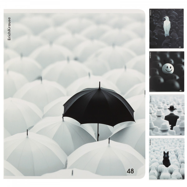 Тетрадь 48л. кл. Black Focus, мат. ламин.+выборочный Уф-лак Mix-pack