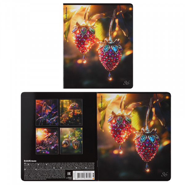 Тетрадь 96л. кл. Glassy глянц. ламин. Mix-pack