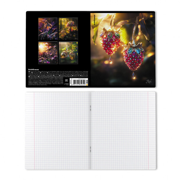 Тетрадь 96л. кл. Glassy глянц. ламин. Mix-pack