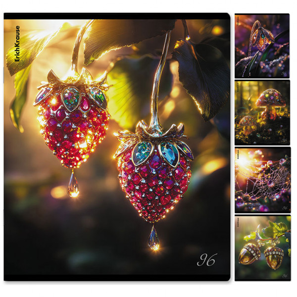 Тетрадь 96л. кл. Glassy глянц. ламин. Mix-pack