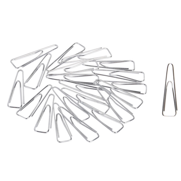 Скрепки 31мм GLOBUS С31-100Ц треугольные оцинкованные 100шт