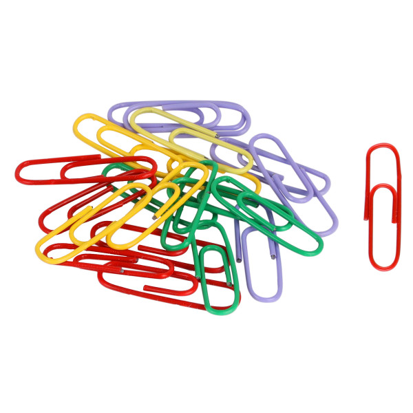 Скрепки 28мм Globus С28-70П цветные 70шт