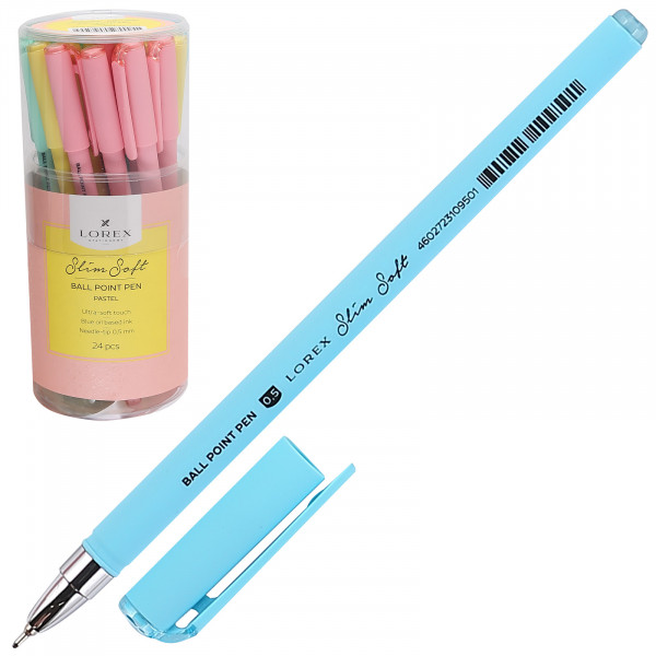 Ручка шарик "Lorex Pastel" синий 1 цв. 0,5 мм 1/4 кругл. корп. арт. LXOPSS-PS1-4p