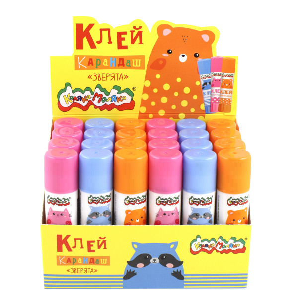 Клей-карандаш PVР 15гр Каляка-Маляка ККЗКМ15 Зверята