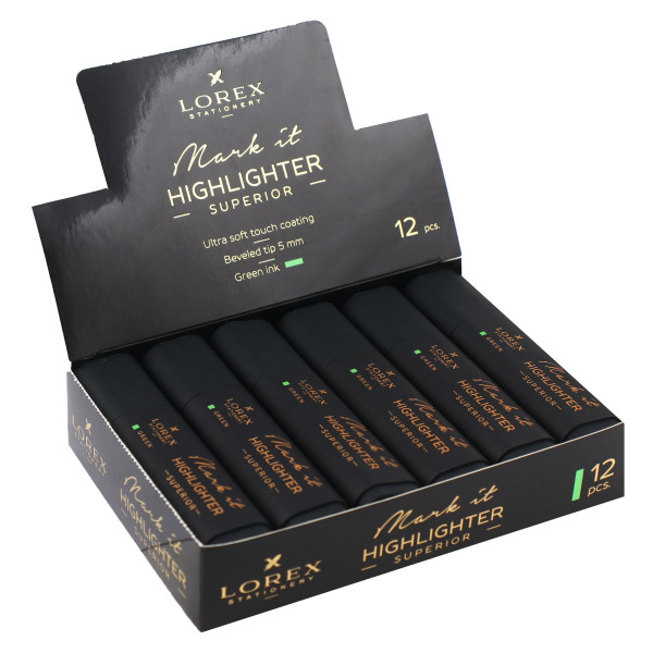Текстовыделитель 1-5мм LOREX LXHLMT-SG Mark it SUPERIOR неон зеленый