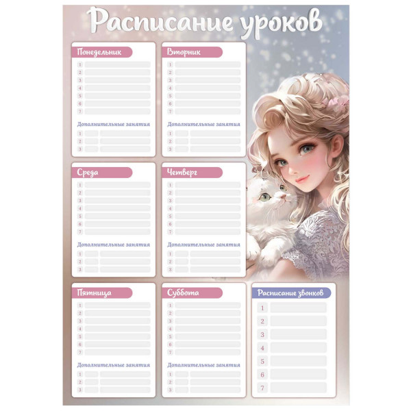 Расписание уроков А3 Глобус