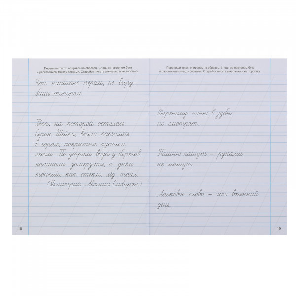 Прописи с пояснениями для детей Исправляем почерк.Тексты