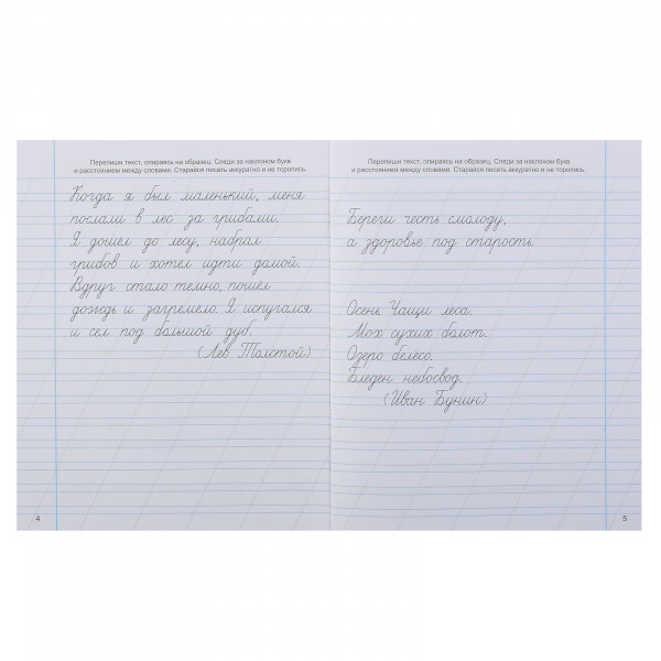 Прописи с пояснениями для детей Исправляем почерк.Тексты