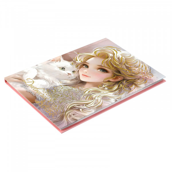 Дневничок для девочек А5 48л. Блондинка с котом