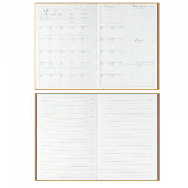 Ежедневник недатир. А6+ 160л. Escalada "Аспид Глосс" к/з, мягк.перепл, пепельно-розовый